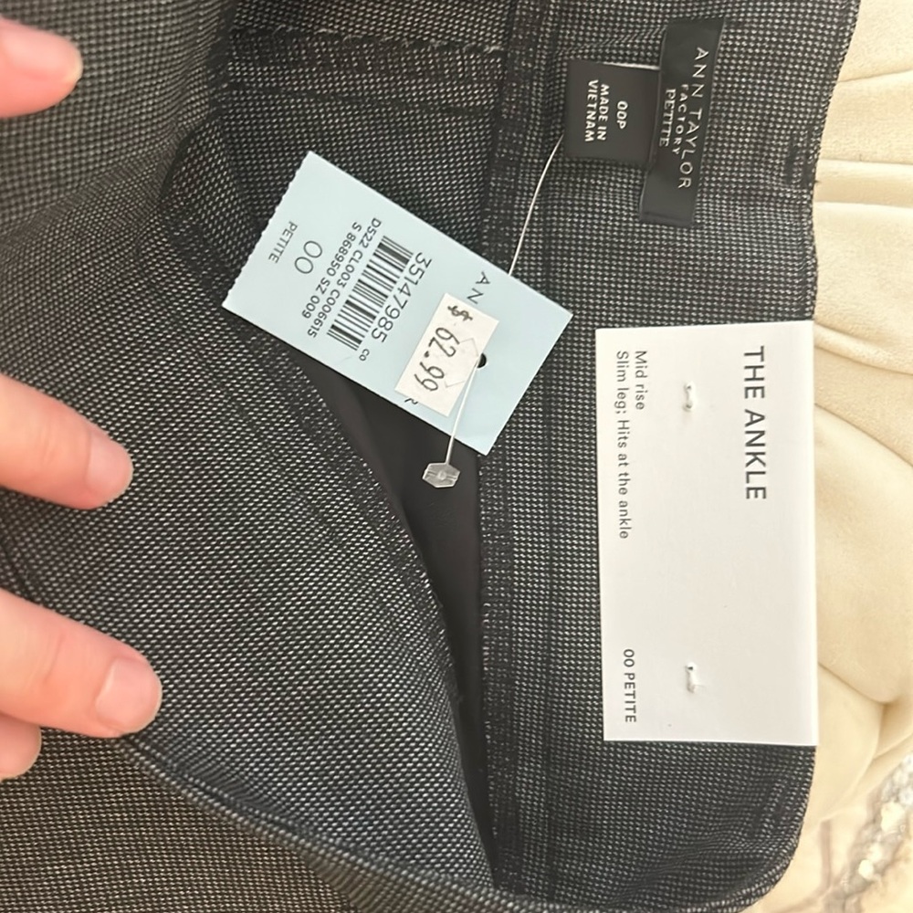 Ann Taylor Factory The Ankle Trouser 00P, dark gray